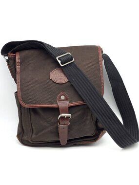 Filson Messenger Bag Mens Medium Brown Rugged Twill Leather Field Crossbody USA